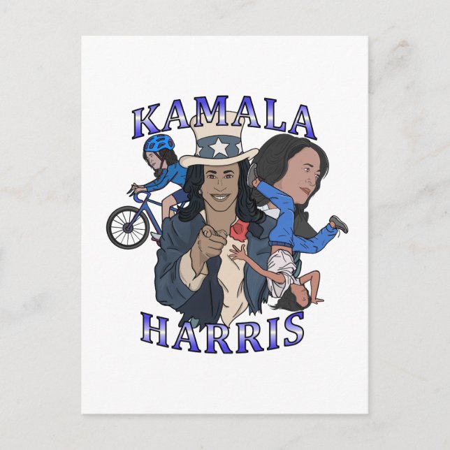 Carte Postale Kamala Harris Bootleg Rap (Devant)