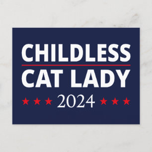 Carte Postale Kamala Harris - Enfless Cat Lady 2024 III