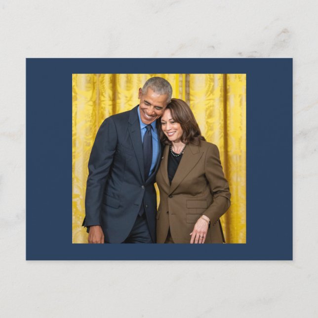 Carte Postale Kamala Harris et Barack Obama (Devant)