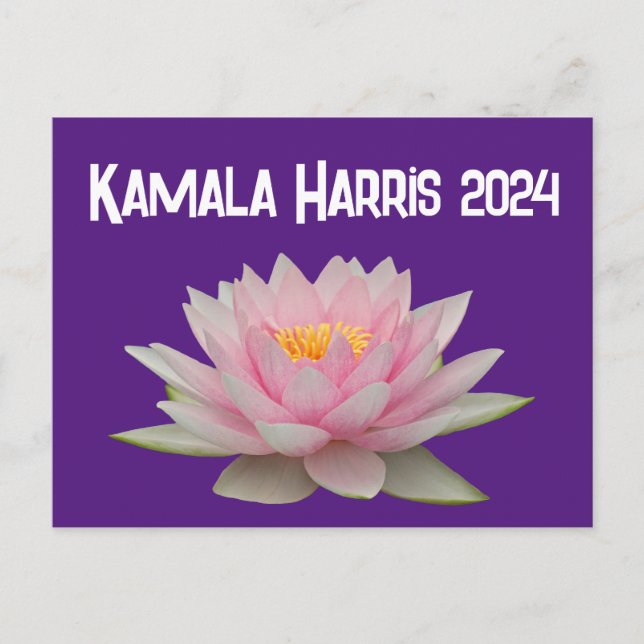 Carte Postale Kamala Harris Lotus 2024 (Devant)