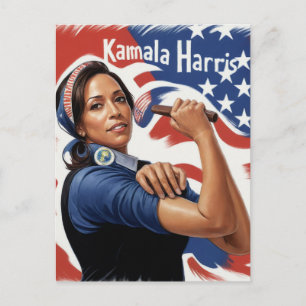 Carte Postale Kamala Harris Patriotique