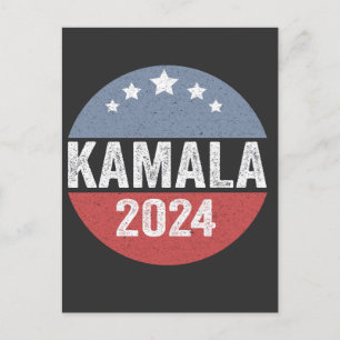 Carte Postale Kamala Harris Président Démocrate Cadeau Électoral