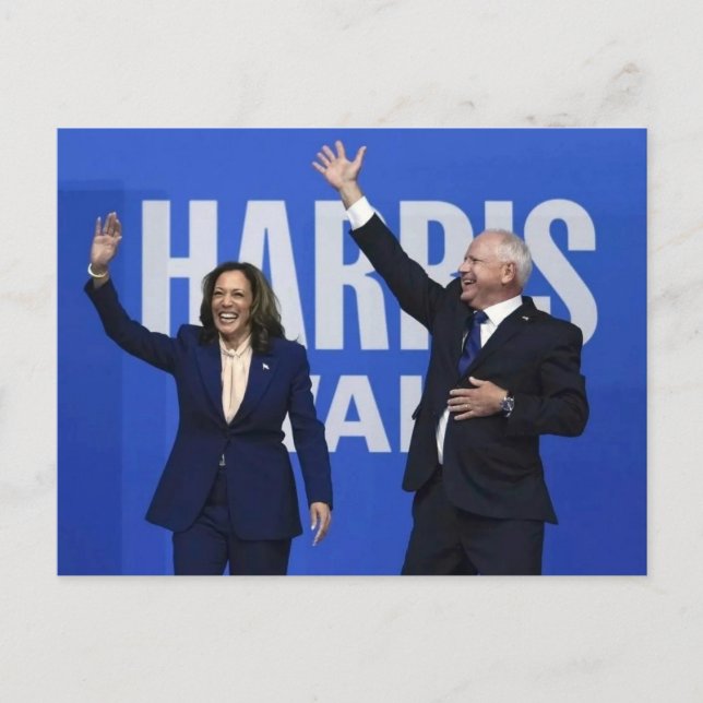 Carte Postale Kamala Harris Tim Walz (Devant)