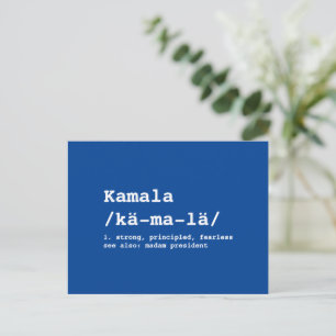 Carte Postale Kamala prononciation définition machine à écrire b