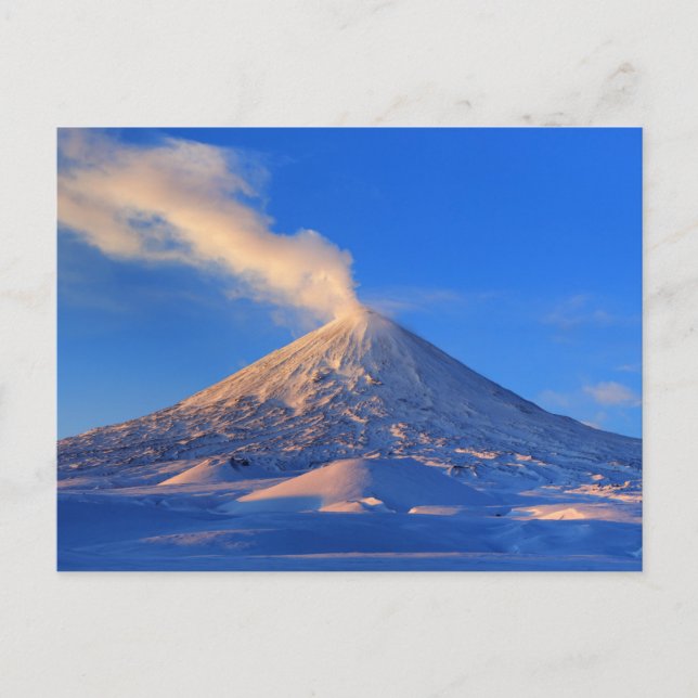 Carte Postale Kamchatka active le volcan Klyuchevskoy au lever d (Devant)