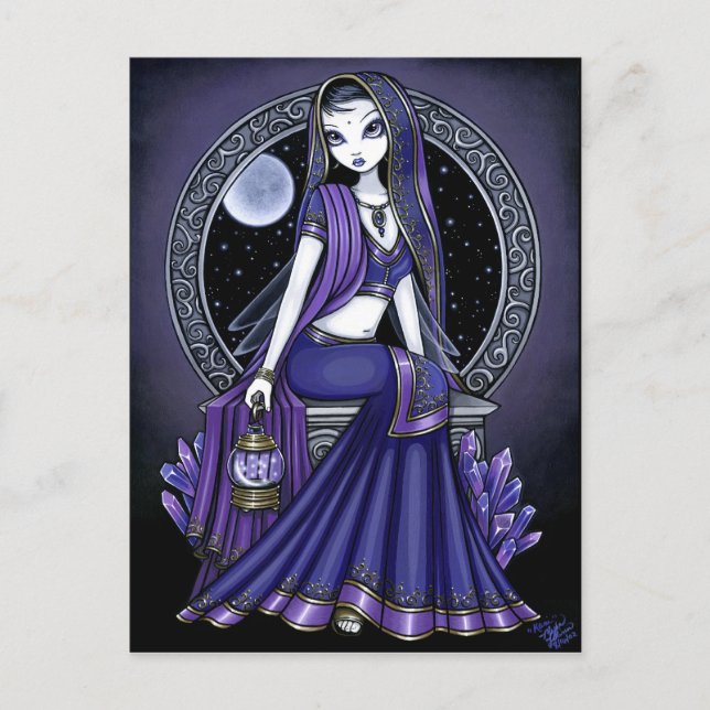 Carte postale "Kami" Purple Moon Sari Fairy (Devant)