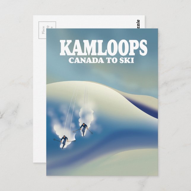 Carte Postale Kamloops Canada à Ski (Devant / Derrière)