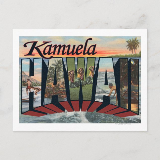 Carte Postale Kamuela, Hawaii - Scènes de grandes lettres (Devant)