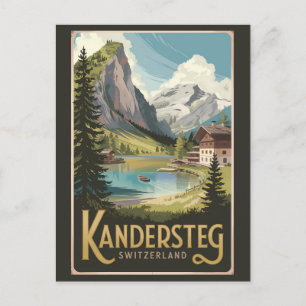 Carte Postale Kandersteg Suisse Illustration Art de voyage