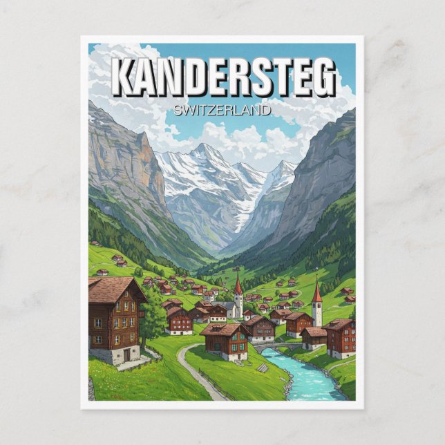 Carte Postale Kandersteg Suisse Travel (Devant)