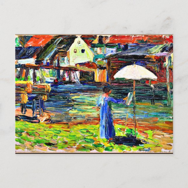 Carte Postale Kandinsky - Gabriele Munter Peinture à Kallmunz (Devant)