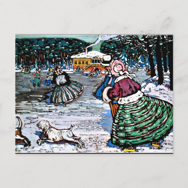 Carte Postale Kandinsky - Hiver (Patineurs) (Devant)