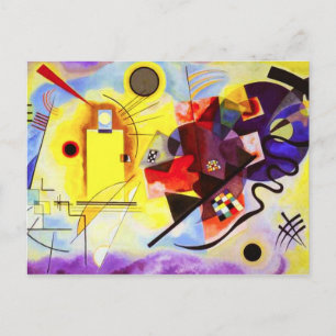 Carte postale Kandinsky jaune bleu