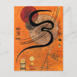 Carte Postale Kandinsky - Mood Line, art abstrait coloré,