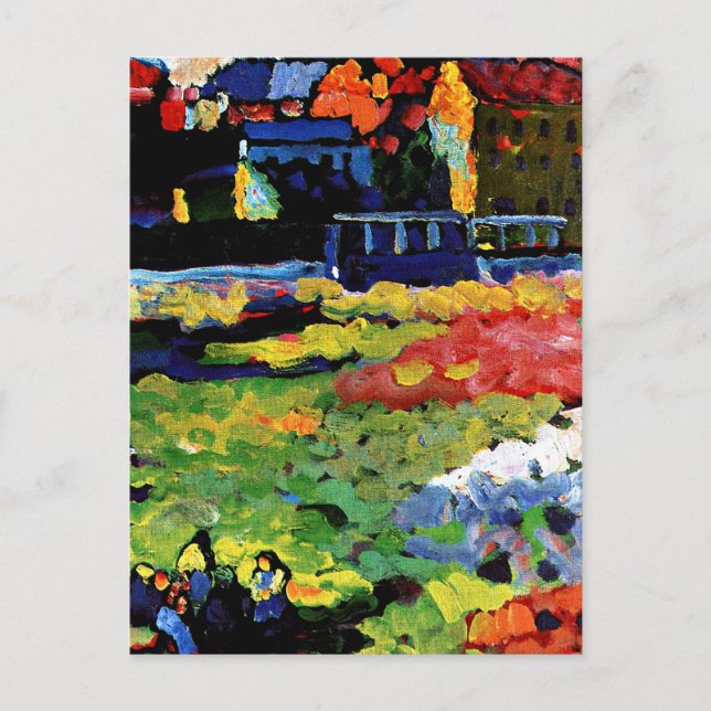 Carte Postale Kandinsky - Munich-Schwabing avec l'église (Devant)