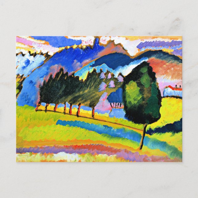 Carte Postale Kandinsky - Paysage avec collines ondulantes (Devant)