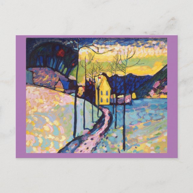 Carte Postale Kandinsky, Paysage d'hiver, Art (Devant)