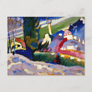 Carte Postale Kandinsky - Paysage hivernal avec église