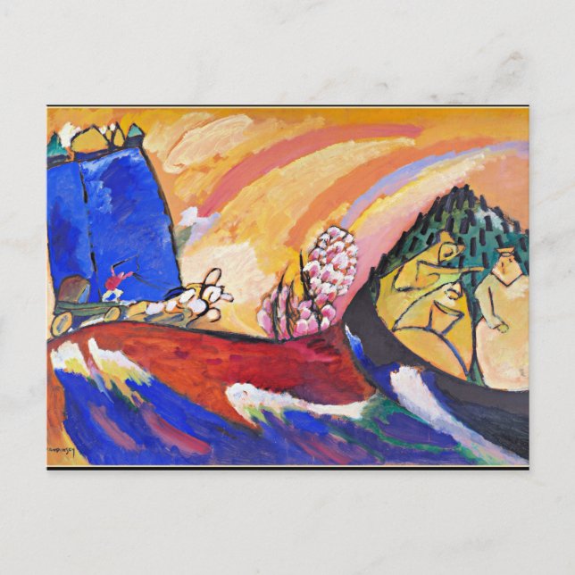 Carte Postale Kandinsky - Peinture avec Troika (Devant)