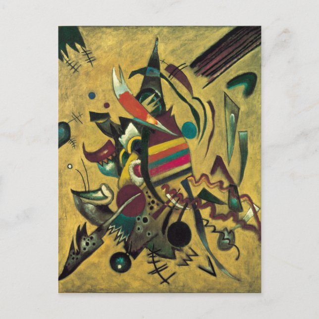 Carte Postale Kandinsky Points Peinture en toile Abstraite (Devant)