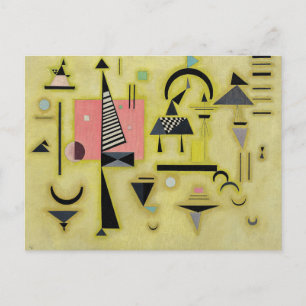 Carte Postale Kandinsky - Rose décisive, célèbre peinture,