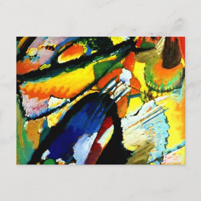 Carte Postale Kandinsky - Un ange du jugement Dernier, (Devant)