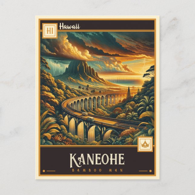 Carte Postale Kaneohe, Hawaii | VINTAGE (Devant)