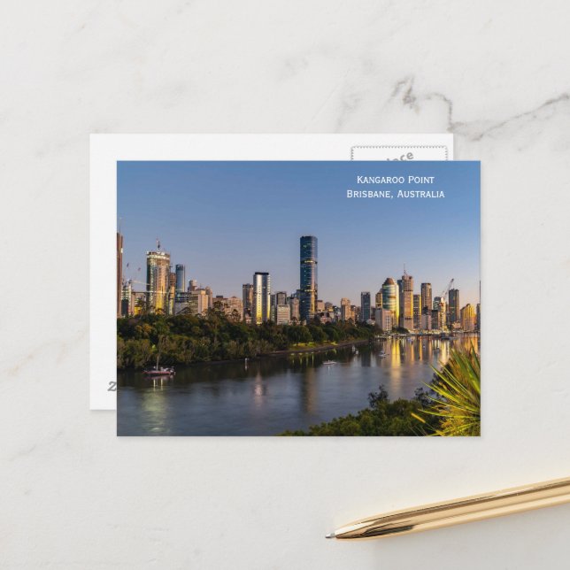 Carte Postale Kangaroo Point Brisbane Australie (Devant/Arrière en situation)