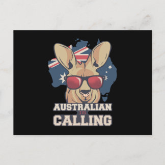 Carte Postale Kangaroo portant des lunettes de soleil L'Australi