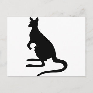 Carte Postale Kangaroo Silhouette