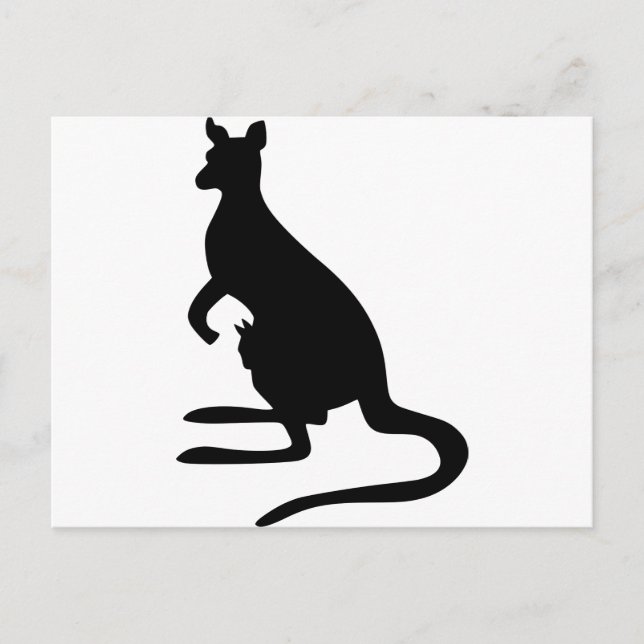 Carte Postale Kangaroo Silhouette (Devant)