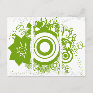 Carte Postale Kanji pour Courage Flower Circle