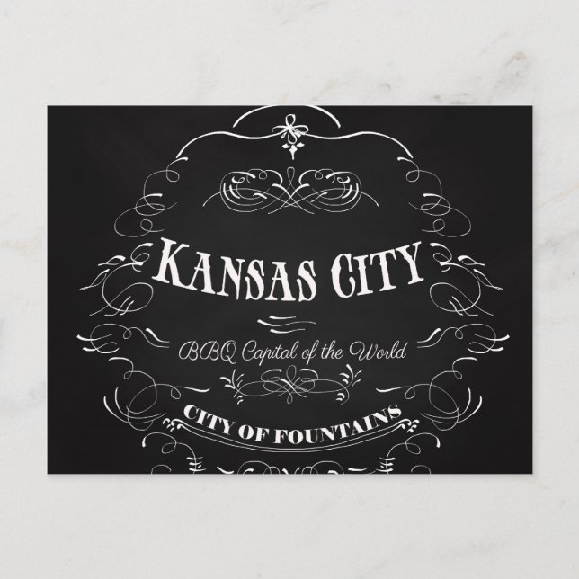 Carte Postale Kansas City Missouri - Capitale mondiale du barbec (Devant)