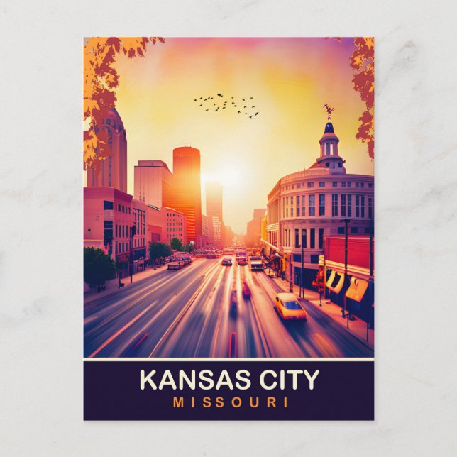 Carte Postale Kansas City, Missouri, Voyage (Devant)