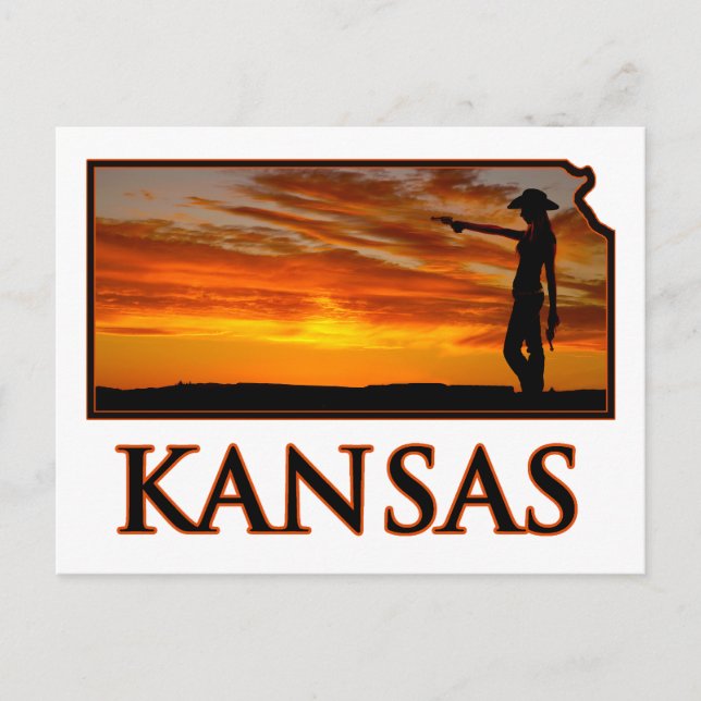 Carte Postale Kansas Cowgirl (Devant)