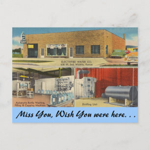 Carte Postale Kansas, Electrified Water Co., Wichita