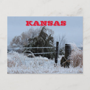 Carte postale Kansas Icy Fence