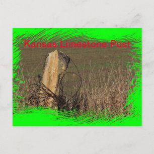 Carte Postale Kansas Limestone Post photo de closeuse sur une CA