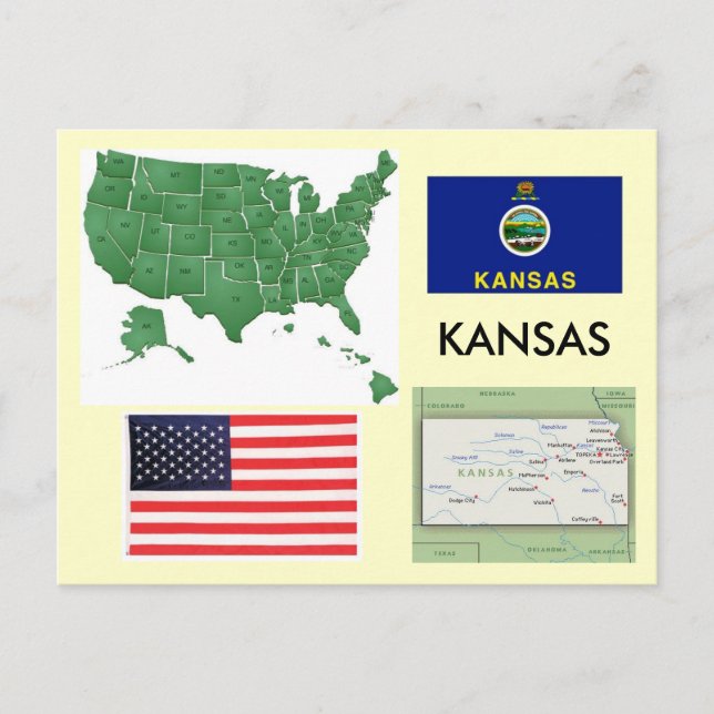 Carte Postale Kansas, USA (Devant)
