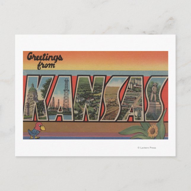 Carte Postale KansasGrandes lettres ScènesKansas (Devant)