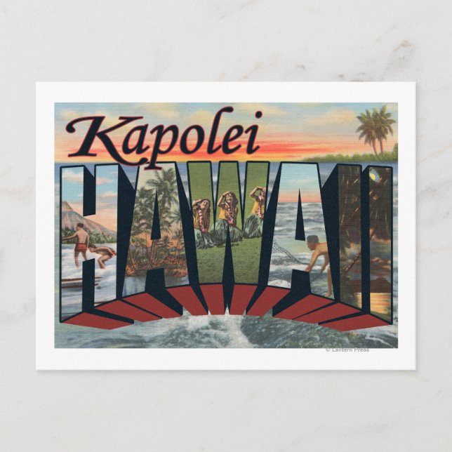Carte Postale Kapolei, Hawaii - Scènes de grandes lettres (Devant)