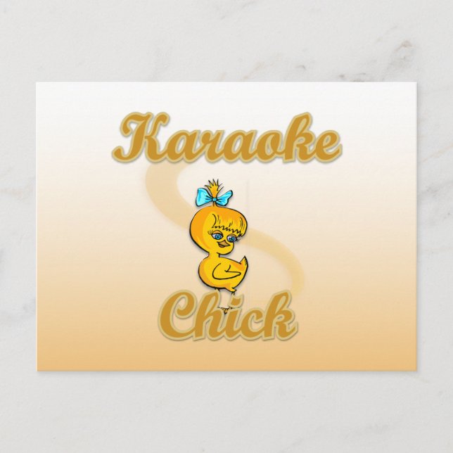 Carte Postale Karaoke Chick (Devant)