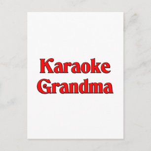 Carte Postale Karaoke Grandma