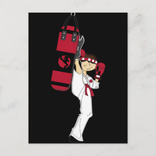 Carte postale Karate Boy