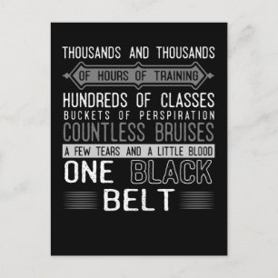 Carte Postale Karate de ceinture noire Taekwondo Jiu Jitsu Motiv