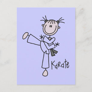 Carte Postale Karate Girl Tshirts et cadeaux
