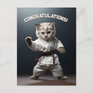 Carte Postale Karate Kitten