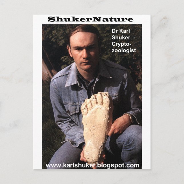Carte Postale Karl Shuker & bigfoot - ShukerNature (Devant)