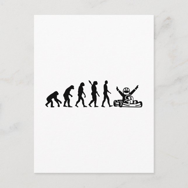 Carte Postale Kart de l'évolution (Devant)