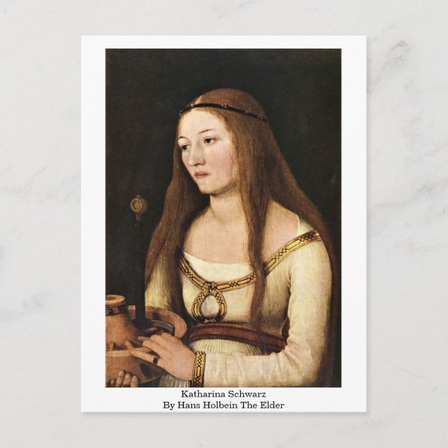 Carte Postale Katharina Schwarz Par Hans Holbein L'Ancien (Devant)